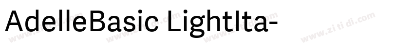 AdelleBasic LightIta字体转换